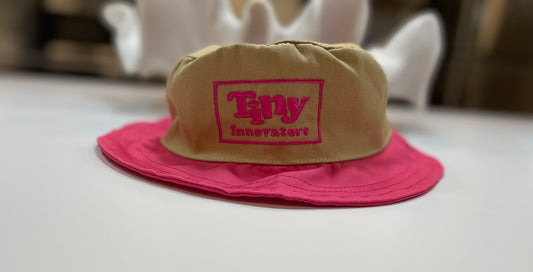 Pink and Beige Bucket Hat